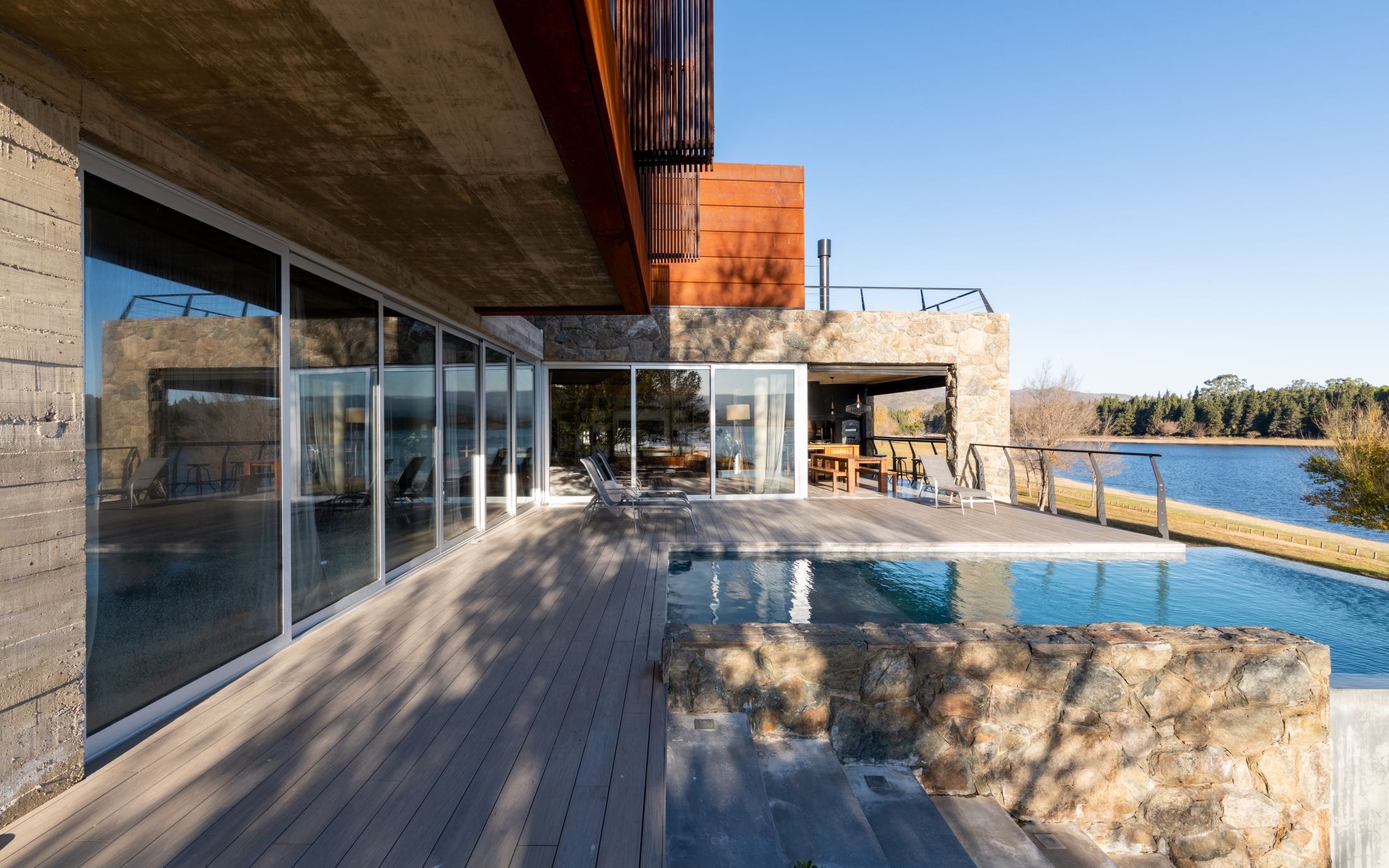 deck near pool
